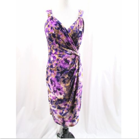 Lauren Ralph Lauren Dresses & Skirts - Lauren Ralph Lauren Purple Floral Ruched Dress